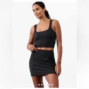 Black Tank Top and Skirt Set
